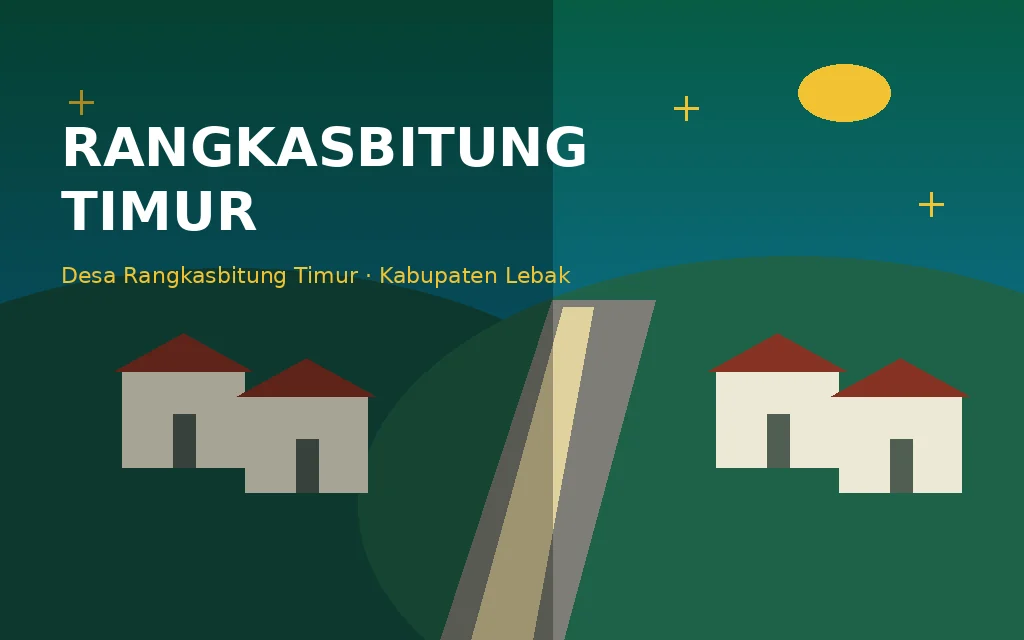 Ilustrasi orisinal lingkungan Desa Rangkasbitung Timur